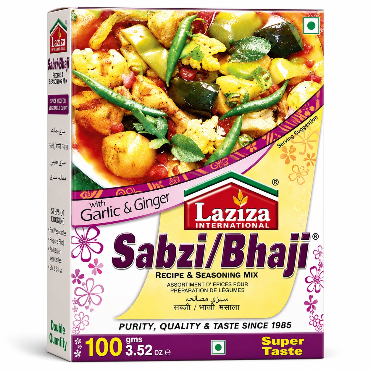 Laziza Sabzi/Bhaji Recipe & Seasoning Mix (100g)