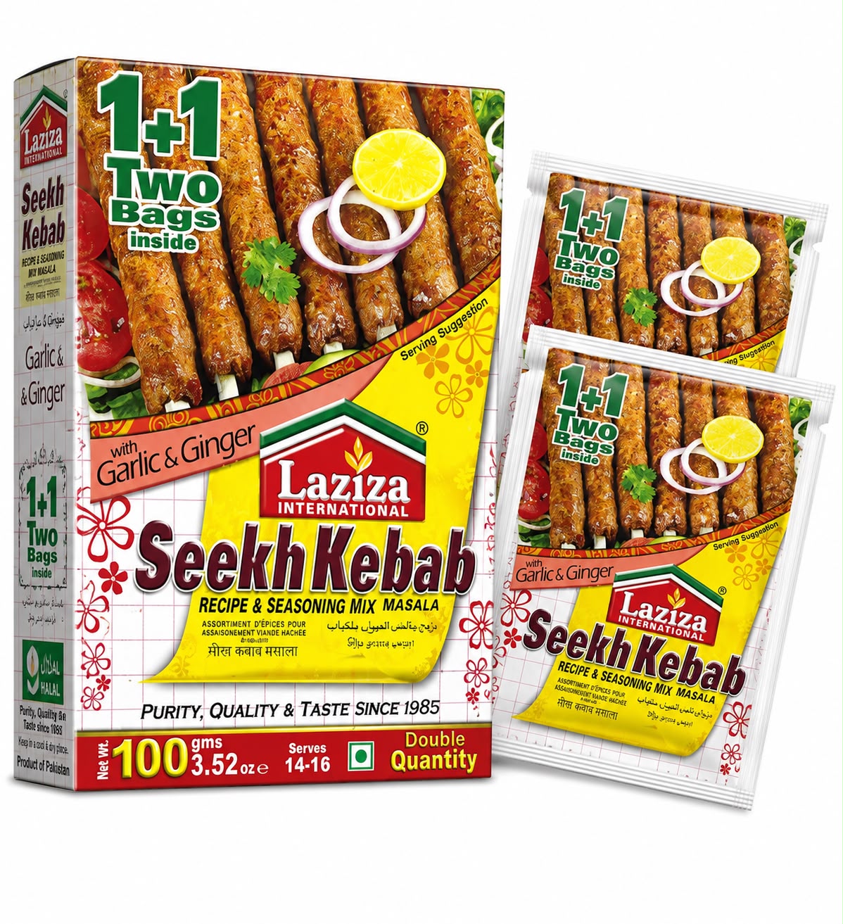 Laziza Seekh Kebab Recipe & Seasoning Mix (100g)
